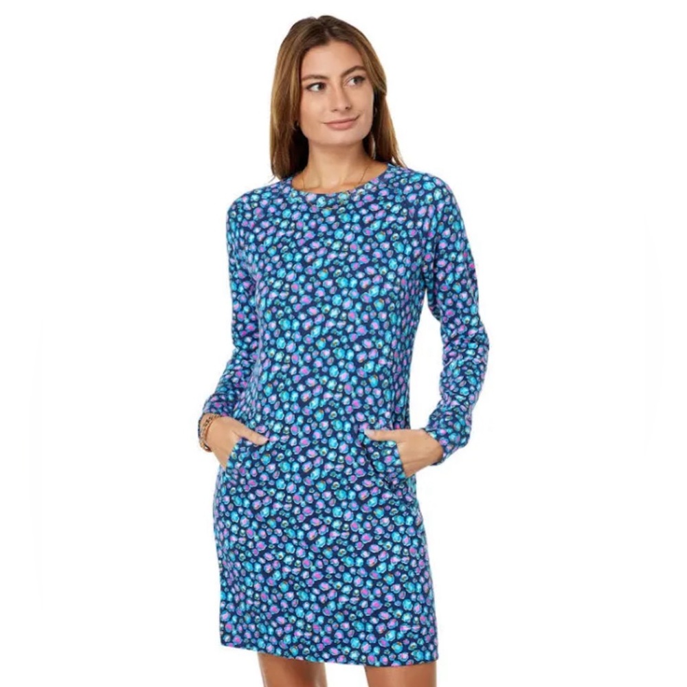 Womens Dresses Lilly Pulitzer Beach Comber Long Sleeve Dress